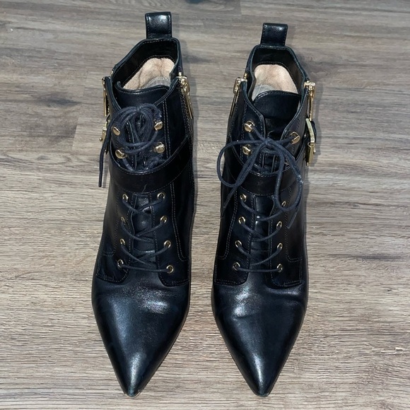 MICHAEL Michael Kors Black leather boots size - 8M - Picture 1 of 8